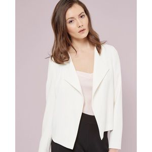 TED BAKER White Waterfall Front Jacket